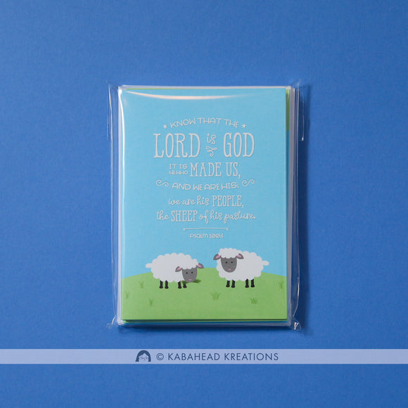 Psalm 100:3 Sheep Note Cards